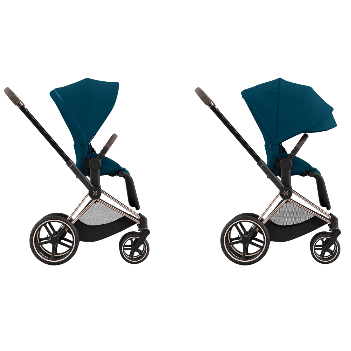 Cybex Priam 4 Complete Stroller Rose Gold Mountain Blue