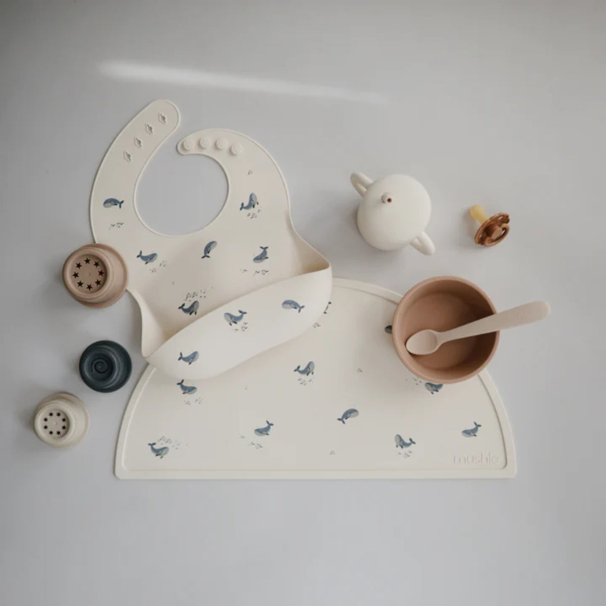 Mushie Silicone Placemat Whales