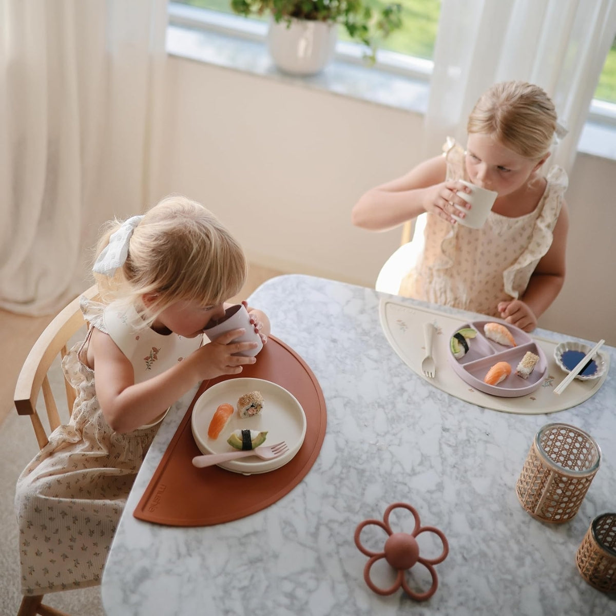 Mushie Silicone Placemat Whales