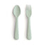 Mushie Fork and Spoon Set (Sage)