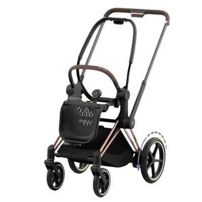 Cybex E-Priam 2 Stroller Frame - Rose Gold/Brown