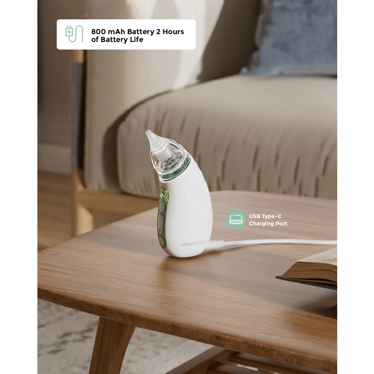 Momcozy Baby Nasal Aspirator- Long Battery Life