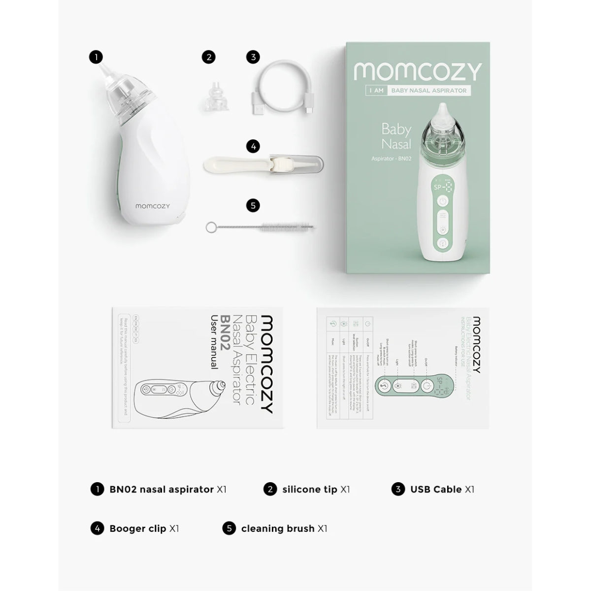 Momcozy Baby Nasal Aspirator- Long Battery Life