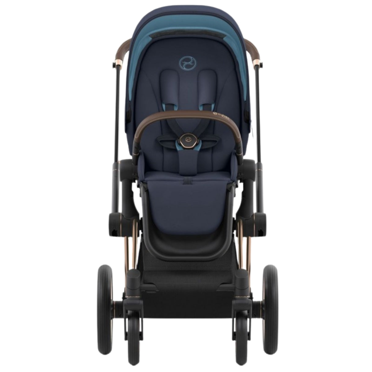 Cybex Priam 4 Complete Stroller Rose Gold Nautical Blue