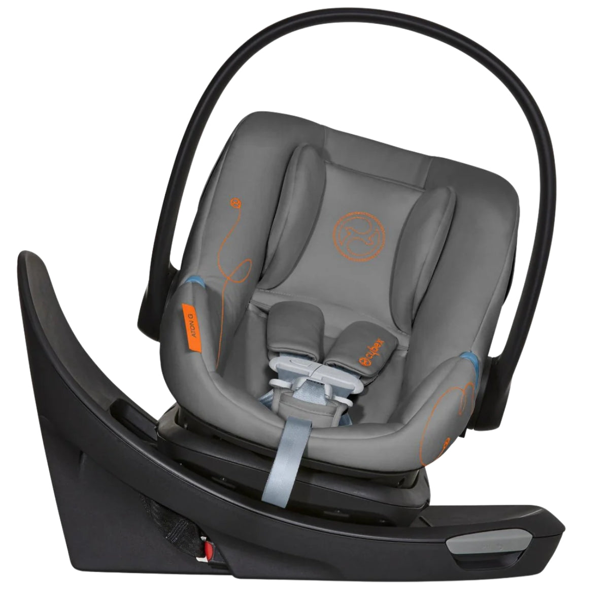 Cybex Aton G Swivel Infant Car Seat w/ SensorSafe - Lava Grey