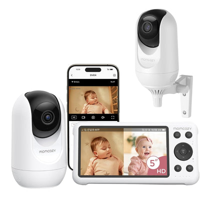 Momcozy 5-Inch Dual-mode Smart Baby Monitor with 2 Camera - BM04