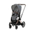 Cybex E-Priam 2 Stroller - Rose Gold/Brown Frame and Soho Grey Seat Pack
