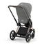 Cybex E-Priam 2 Stroller - Rose Gold/Brown Frame and Soho Grey Seat Pack