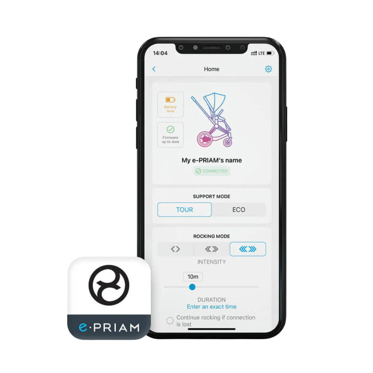 Cybex E-Priam 2 Stroller - Rose Gold/Brown Frame and Soho Grey Seat Pack