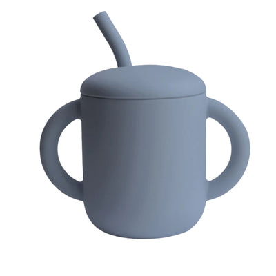 Mushie Silicone Training Cup + Straw - Tradewinds