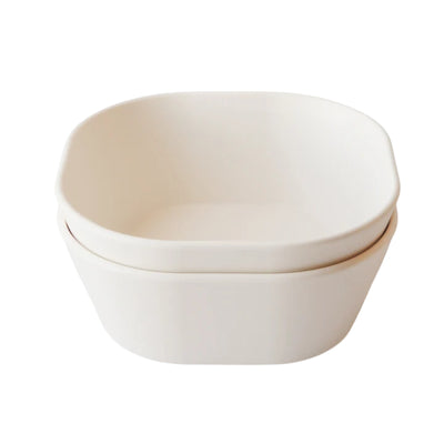 Mushie Square Dinnerware Bowl Set of 2 - Ivory