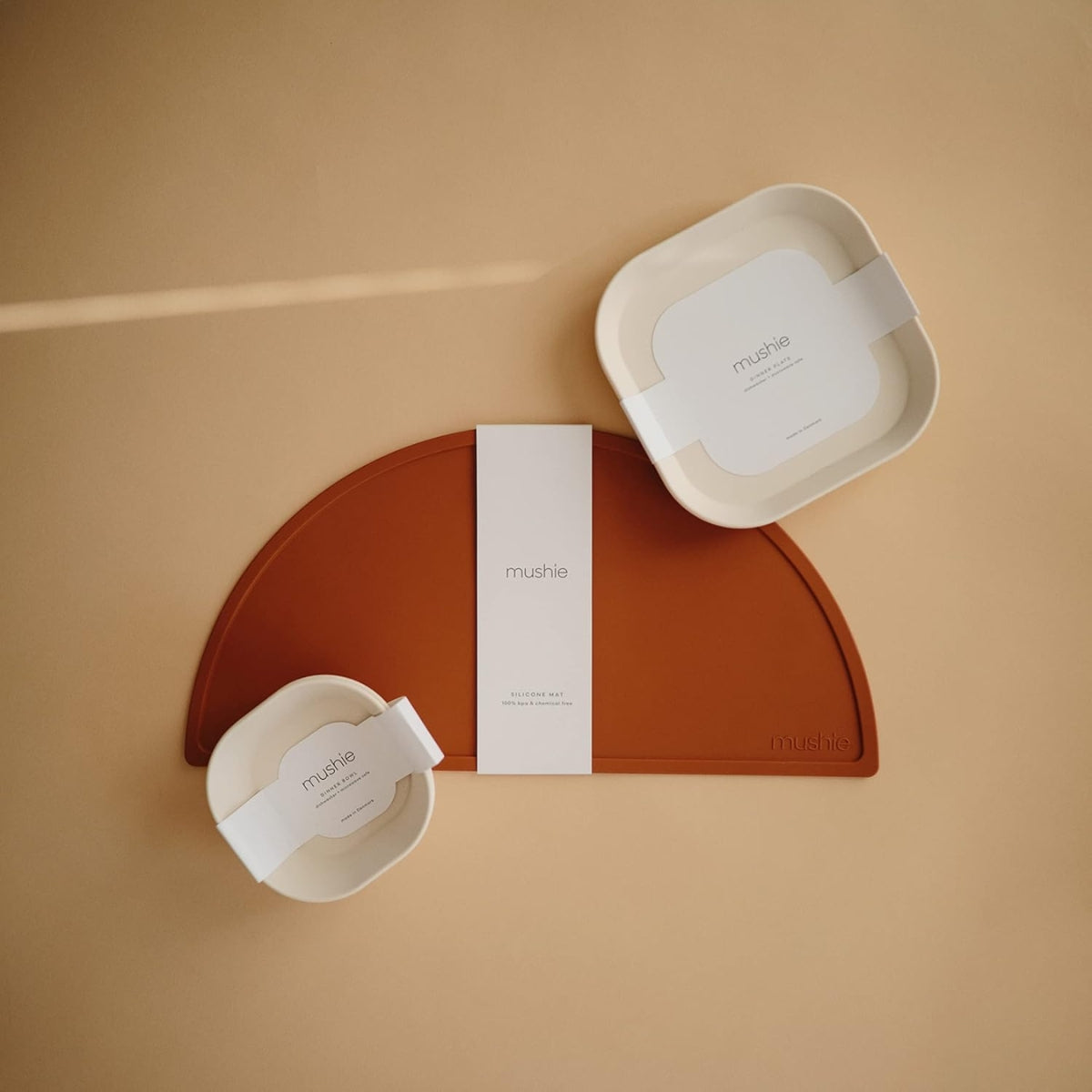 Mushie Square Dinnerware Bowl Set of 2 - Ivory