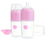 Popyum - 2Pk Anti-Colic Formula Making Baby Bottle 9 Oz, Pastel Pink