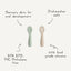Mushie First Feeding Baby Spoons 2-Pack - Blush and Shifting Sand