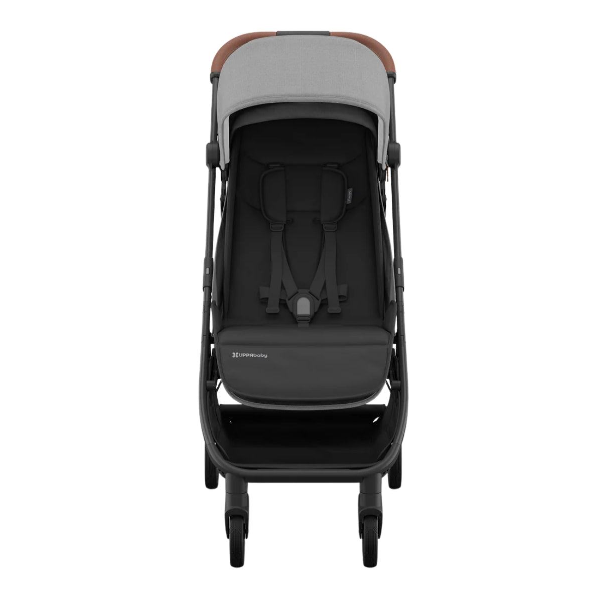 UPPAbaby Minu V3 Compact Stroller - Greyson (Charcoal Melange / Carbon Frame / Saddle Leather)