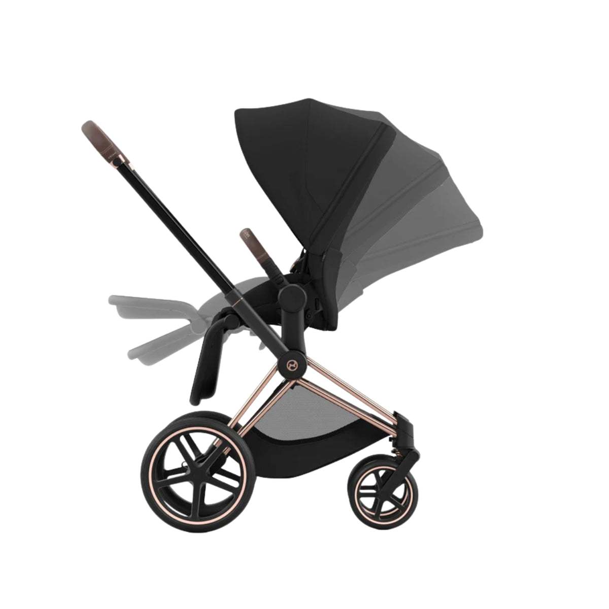 Cybex Priam 4 Complete Stroller Rose Gold Deep Black