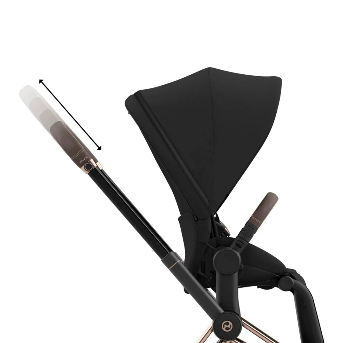 Cybex Priam 4 Complete Stroller Rose Gold Deep Black