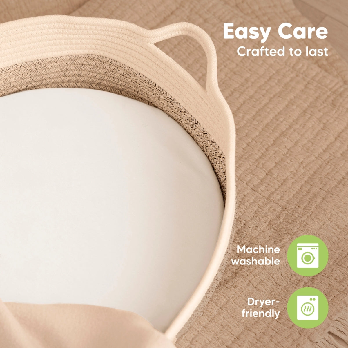 Keababies 2-Pack Isla Fitted Bassinet Sheets - Soft White