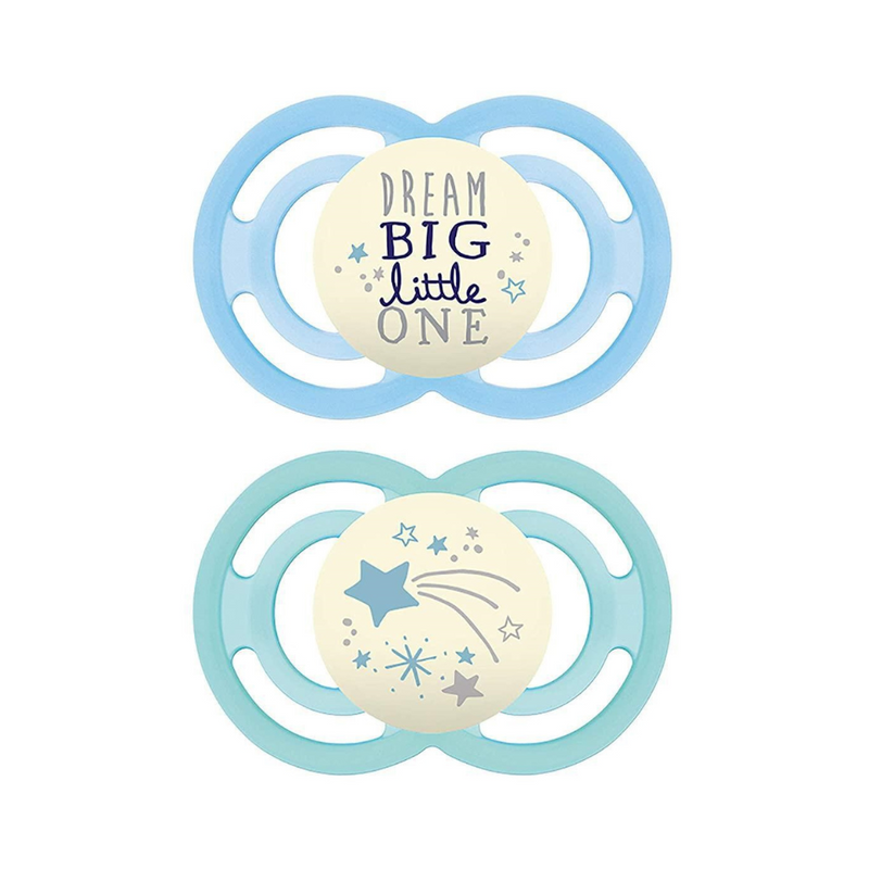 Mam Perfect Night Pacifier 2-pack, 6 Months Boy Stars - Luna Baby Store Miami