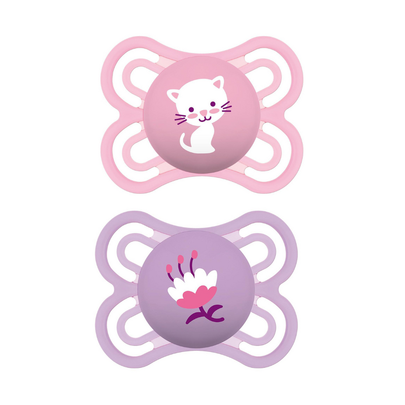 Mam Perfect Pacifier, 0-6 Months, Double Packs Girl