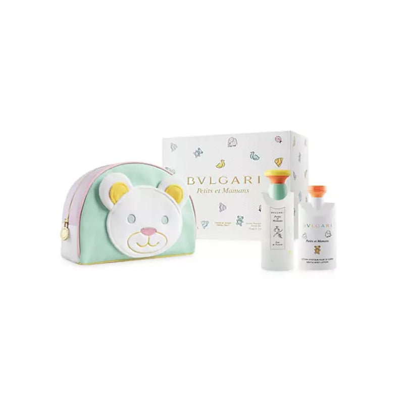 Bvlgari Petit Et Maman 3 Piece Eau de Toilette Lotion & Pouch Set