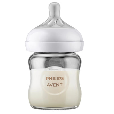 Philips Avent Glass Natural Baby Bottle with Natural Response Nipple - Clear - 4oz