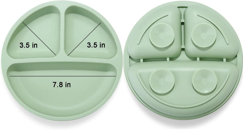 Plate Silicone Suction - Green