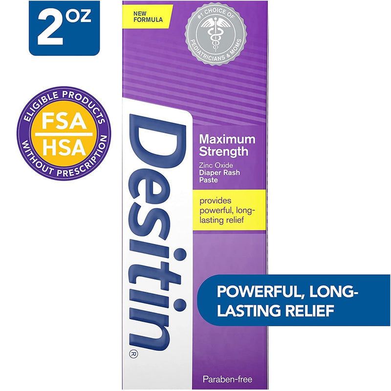 Desitin Maximum Strength Baby Diaper Rash Cream With Zinc Oxide  4.8 Oz