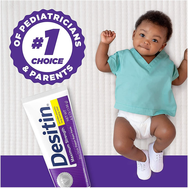 Desitin Maximum Strength Baby Diaper Rash Cream With Zinc Oxide  4.8 Oz