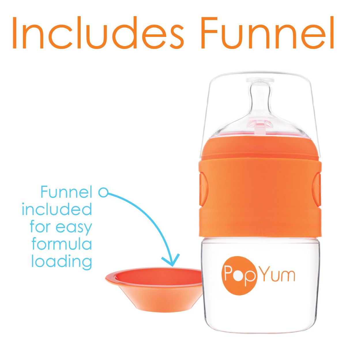 Popyum 2Pk Anti-Colic Formula Making Baby Bottle 5 Oz