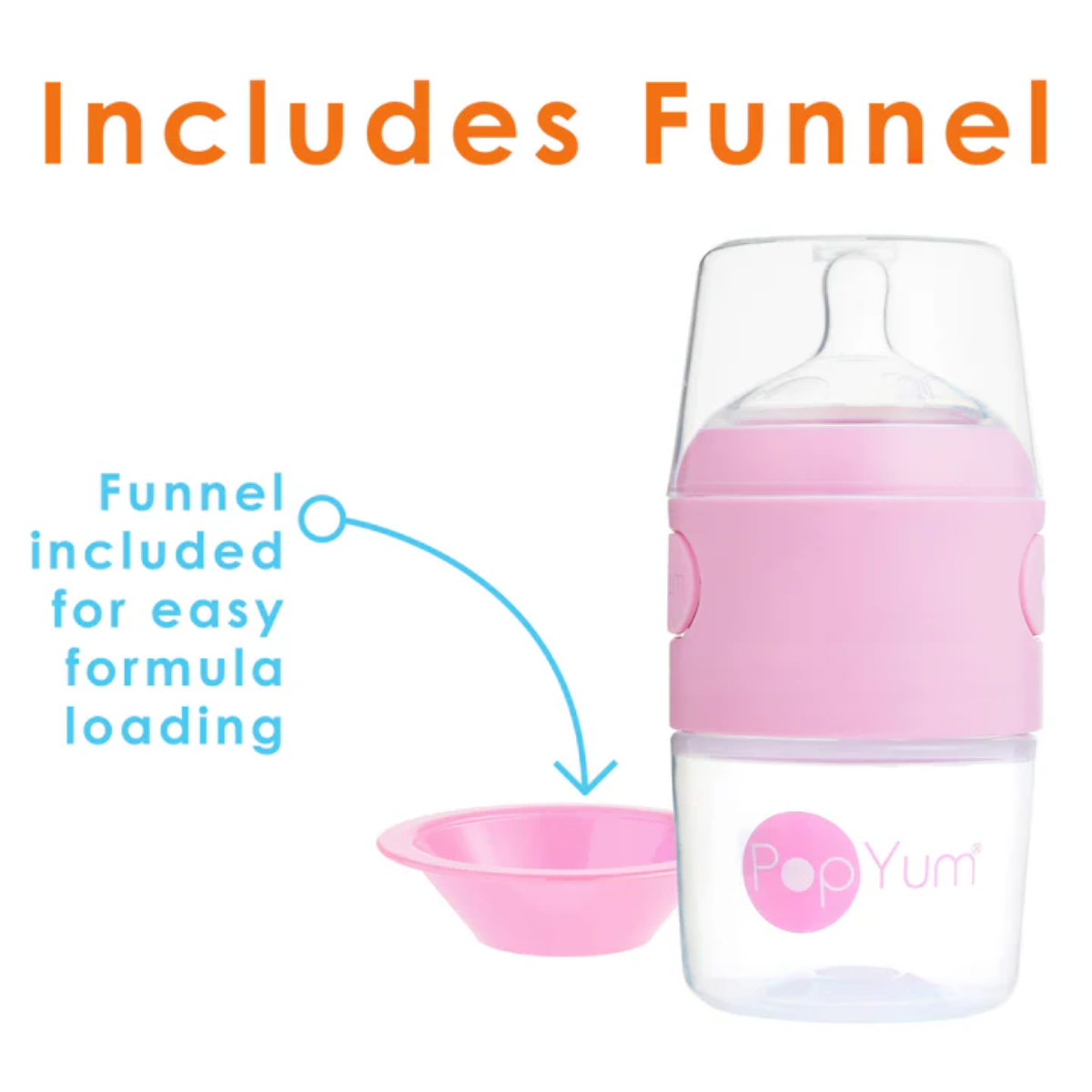 Popyum Anti-Colic Formula Making Baby Bottle 2Pk, 5 Oz - Pastel Pink