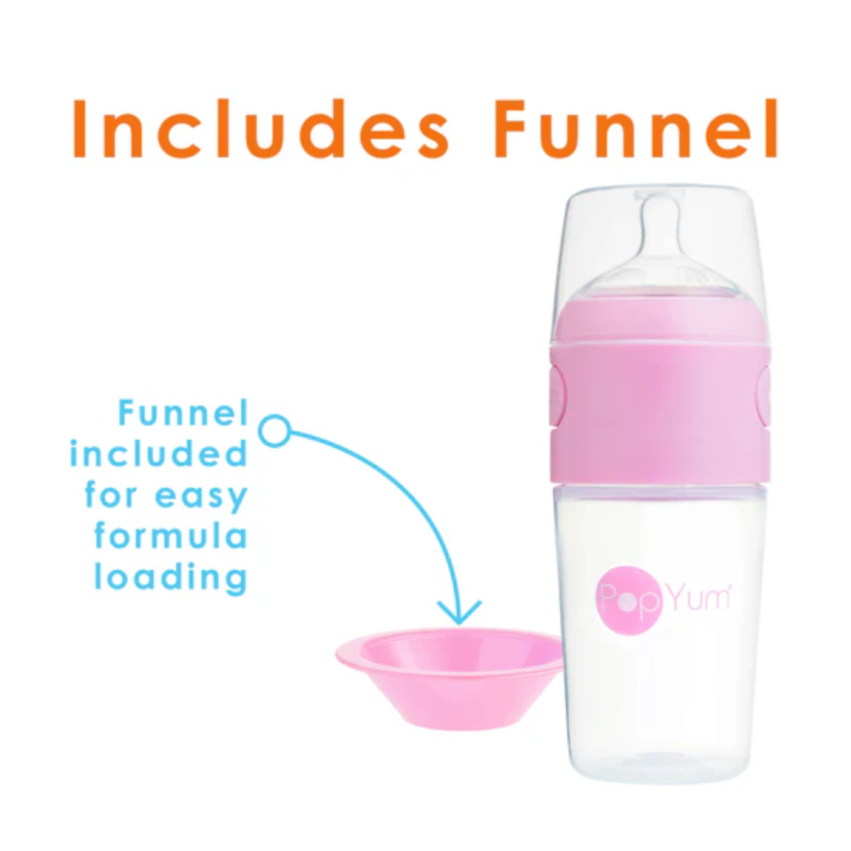Popyum Anti-Colic Formula Making Baby Bottle 2Pk, 9 Oz - Pastel Pink