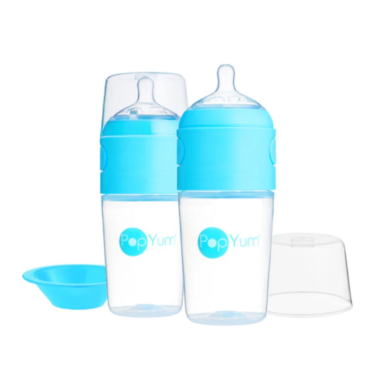Popyum Anti-Colic Formula Making Baby Bottle, 2-Pack, 9 Oz - Sky