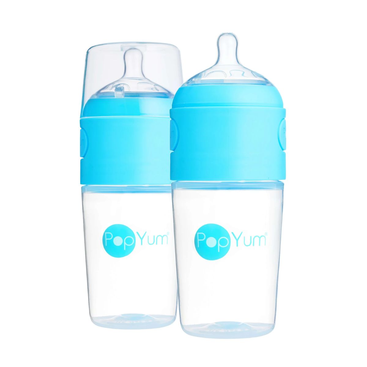 Popyum Anti-Colic Formula Making Baby Bottle, 2-Pack, 9 Oz - Sky Blue