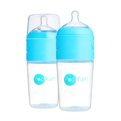 Popyum Anti-Colic Formula Making Baby Bottle, 2-Pack, 9 Oz - Sky Blue