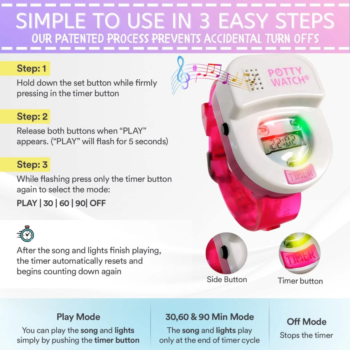 Potty Time Potty Watch - Purple on Luna Baby Store Miami