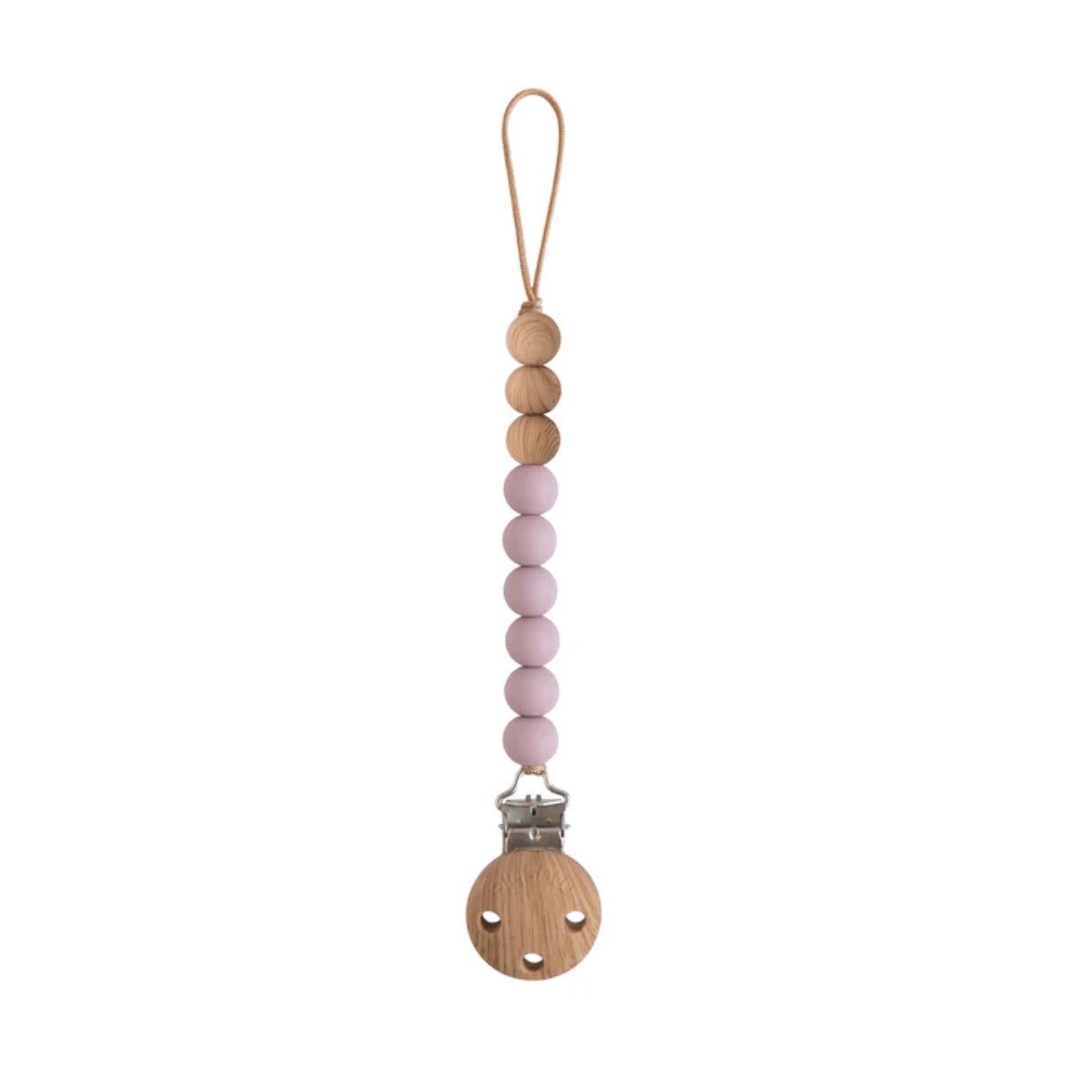 Mushie Silicone Pacifier Clip - Eva Mauve