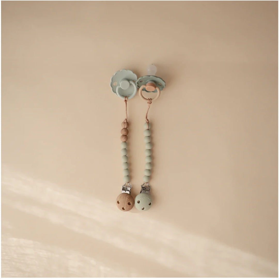 Mushie Silicone Pacifier Clip | Eva Sage