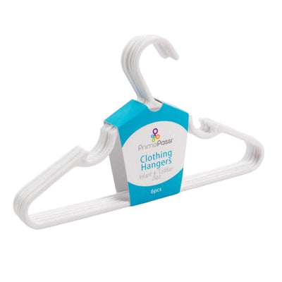 Primo Passi 6-Pack Infant & Toddler Clothing Hangers - White