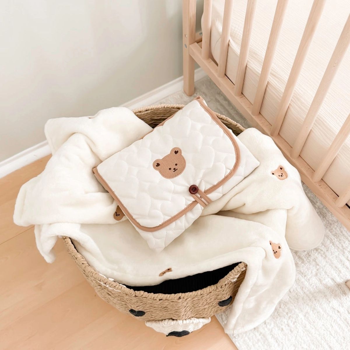 Portable Diaper Changing Pad - Bear on Luna Baby Store Miami