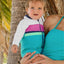 Rugged Butts Boys’ Logo Long Sleeve One Piece Rash Guard - Aqua Color Block - 2T on Luna Baby Store Miami