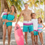 Rugged Butts Boys’ Logo Long Sleeve One Piece Rash Guard - Aqua Color Block - 2T on Luna Baby Store Miami
