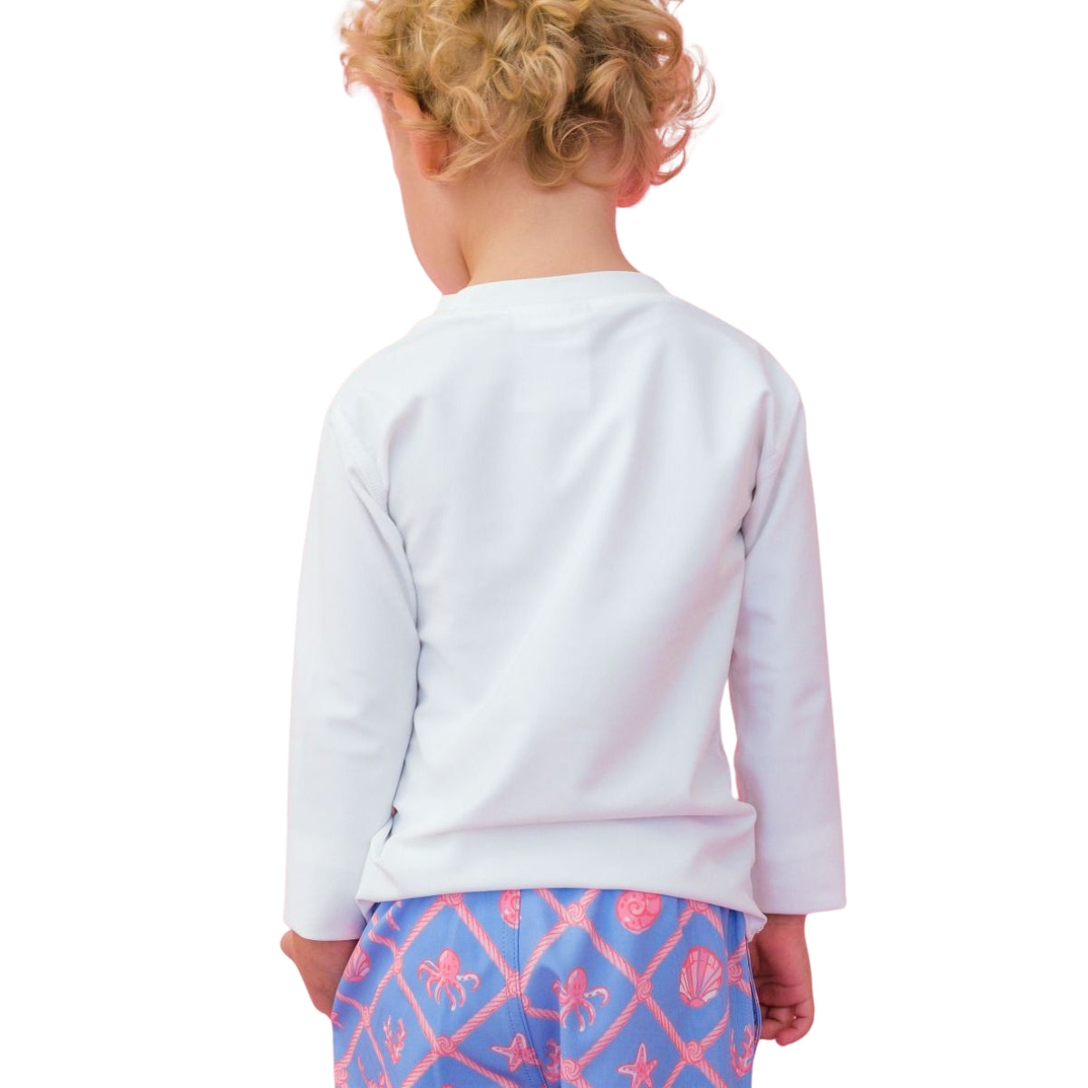 Rugged Butts Long Sleeve Rash Guard - White - 03T on Luna Baby Store Miami
