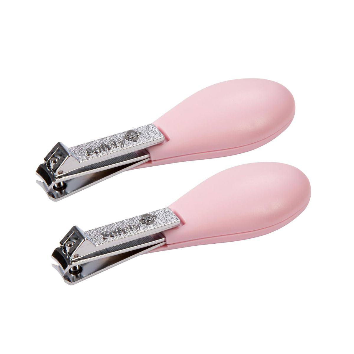Safety 1st Fold-Up Nail Clippers 2 Pk - Pink - Durable Stainless Steel Cut