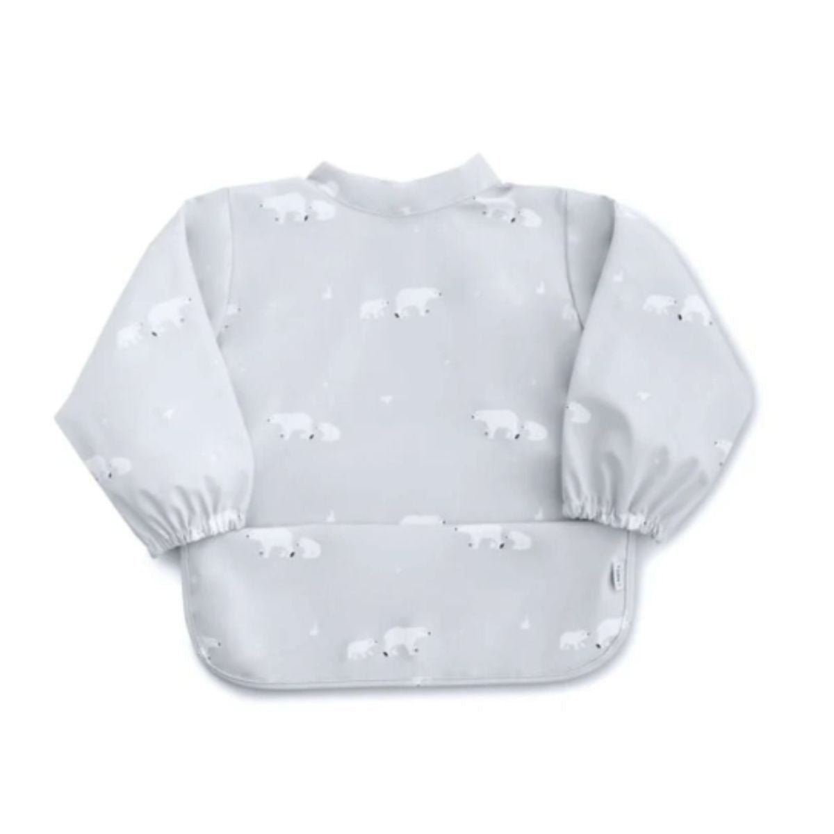 Saro Long Sleeve Baby Bib - Glacier Grey