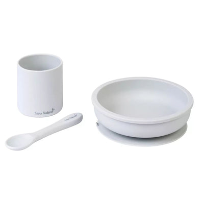 Saro Nordic Party 3 Piece Feeding Set - Glacier Grey