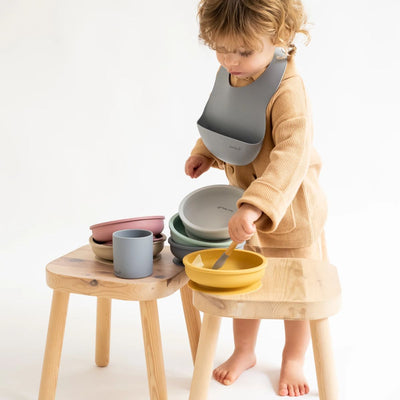 Saro Nordic Party 3 Piece Feeding Set - Glacier Grey