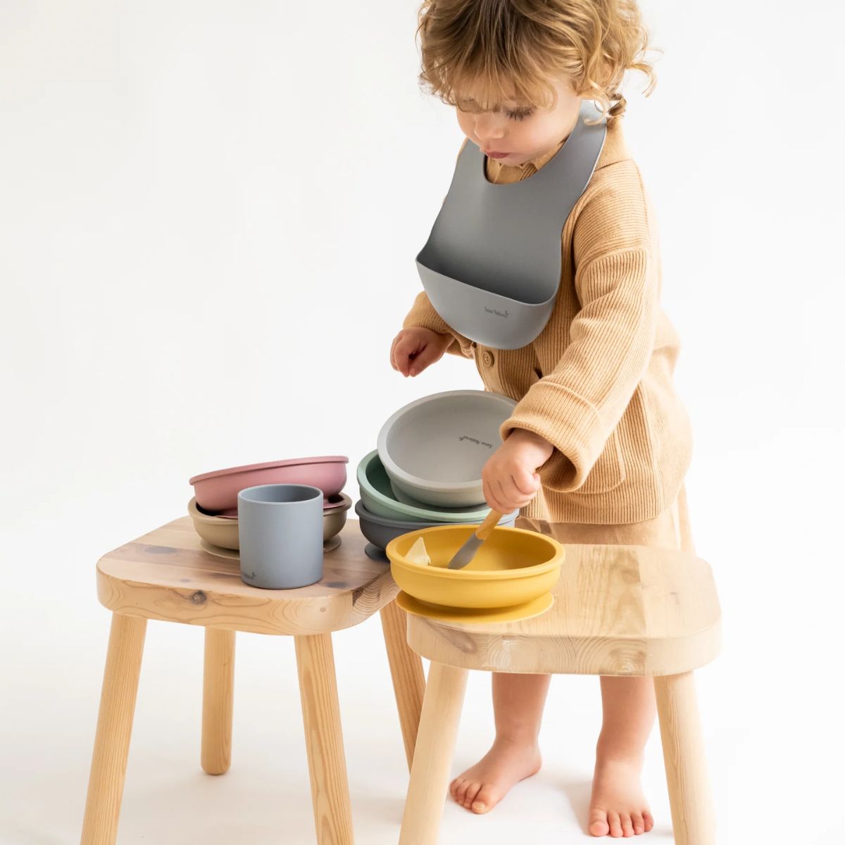 Saro Nordic Party 3 Piece Feeding Set - Mist