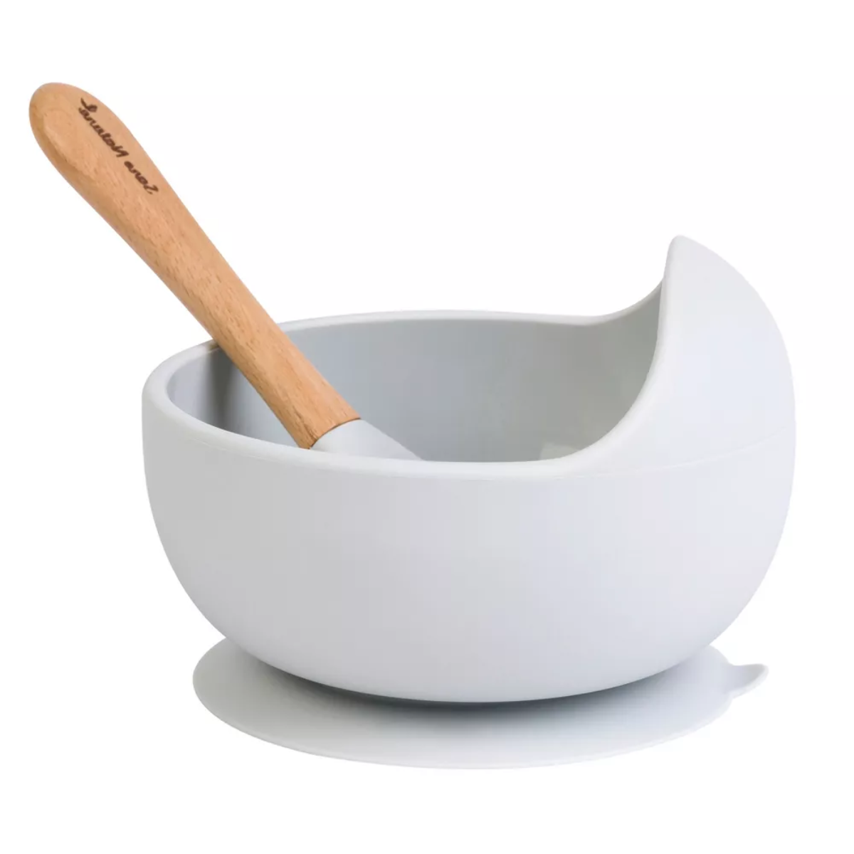 Saro Nordic Wave Bowl Feeding Set - Glacier Grey