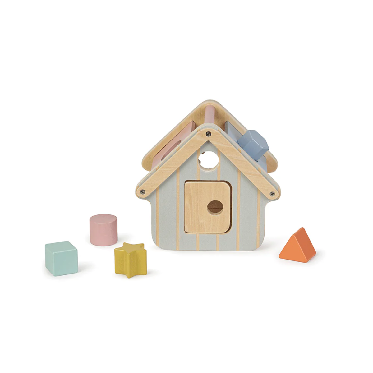 Saro Wooden Shape Sorting House on Luna Baby Store Miami